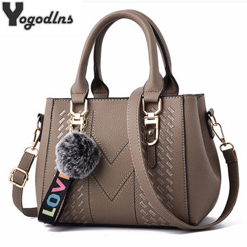 Embroidery Leather Messenger Bag