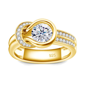 Moissanite Bow Knot Ring Certified Luxury Band