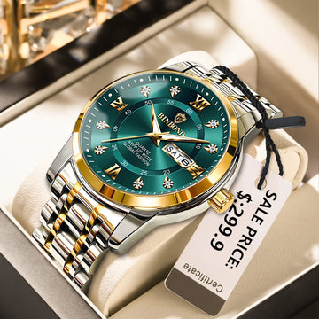 BINBOND Men's Stainless Steel Quartz Watch