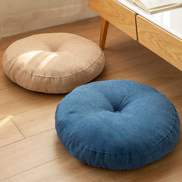 Solid Color Round Floor Seat Pillow