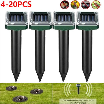 Solar Ultrasonic Mole Rodent Repeller