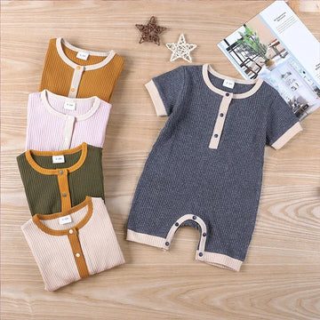 Cotton Linen Baby Romper