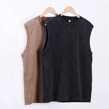 Men's Vest Vintage Washed Tank Top