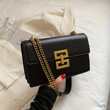 Square PU Leather Flip Wallet Bag
