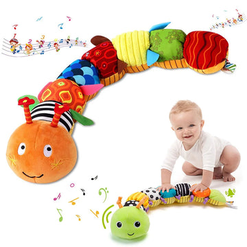 Plush Musical Caterpillar Sensory Rattle Toy