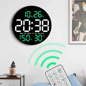 Remote Control LED Wall Clock