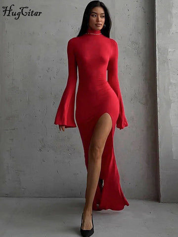 Women’s Asymmetrical Knit Maxi Dress