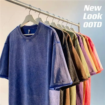 Men’s Vintage Loose-Fitting Cotton T-Shirt