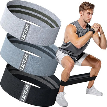 3PCS Elastic Yoga Resistance Bands Set
