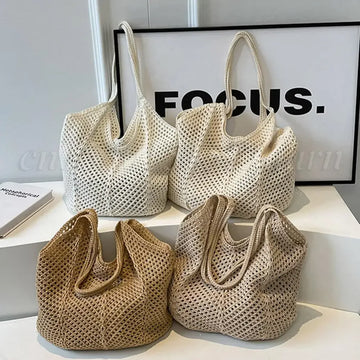 Hollow Woven Summer Tote