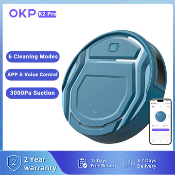 OKP K2P Robot Vacuum Cleaner 3000Pa