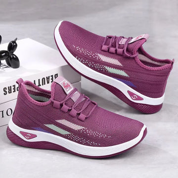 Breathable Pink Mesh Running Sneakers