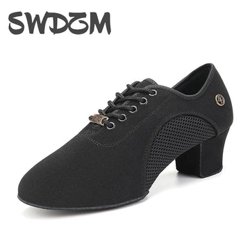 Black Modern Ballroom Dance Shoes
