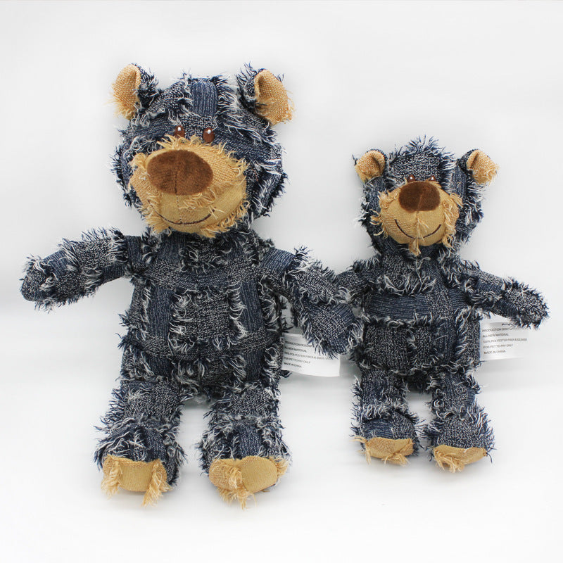 Cute Pet Dog Cat Plush Squeak Sound Dog Toys Bear Shape Pet Dogs Bite