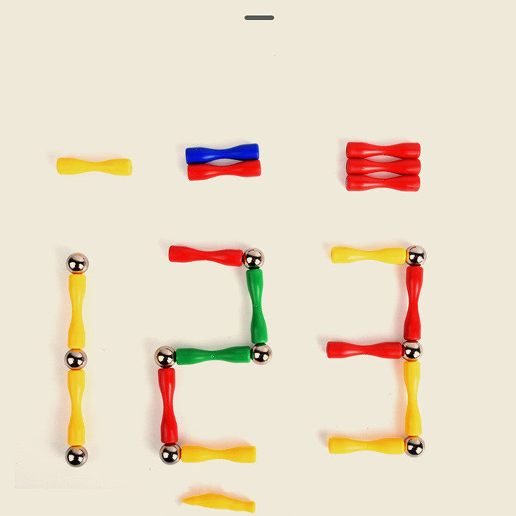 Magnetic Kids Pair Assembly Learning Toy With Sticks