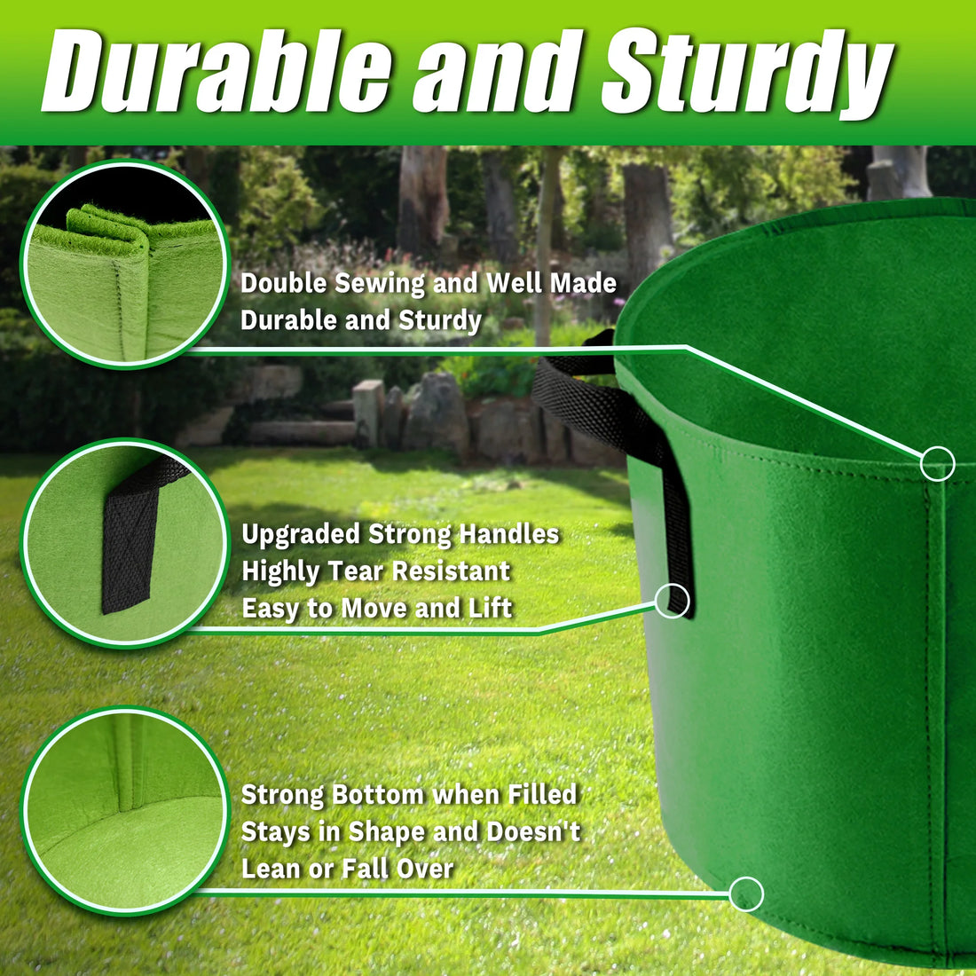Colorful 5 Gallon Fabric Grow Bags