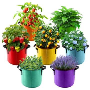 Colorful 5 Gallon Fabric Grow Bags