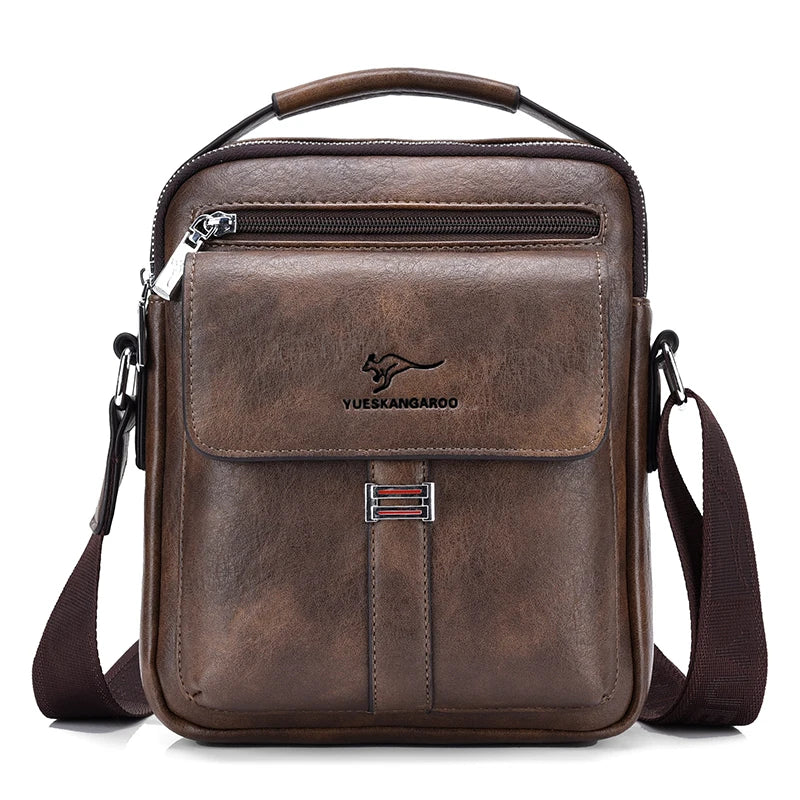 Kangaroo Men’s Leather Messenger Bag