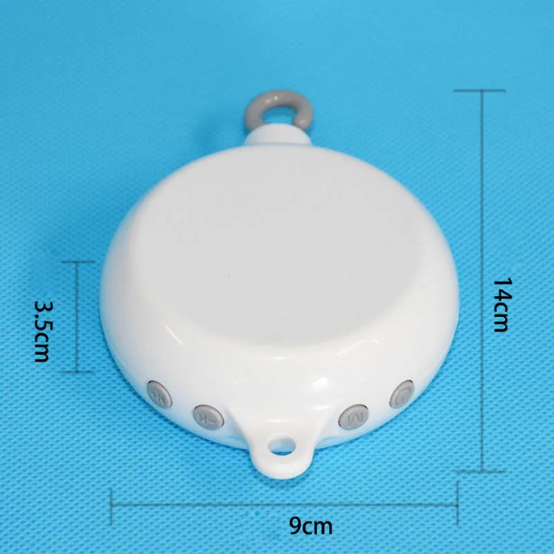 White Baby Crib Mobile with Music & Rotation