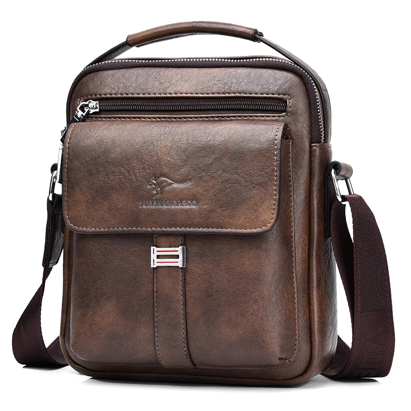 Kangaroo Men’s Leather Messenger Bag