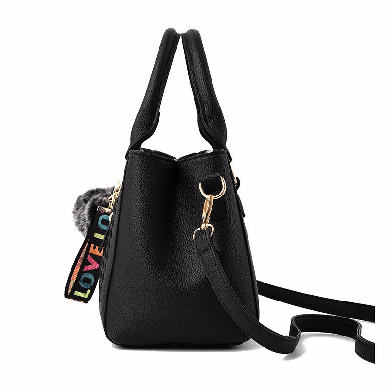 Embroidery Leather Messenger Bag
