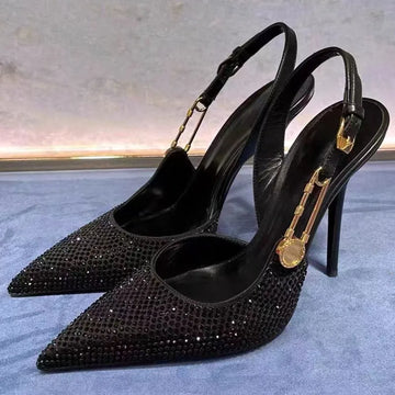 Rhinestone Slingback  High Heels