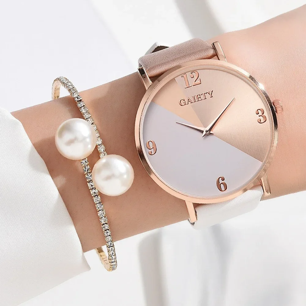 Luxury Numberless Round Dial Quartz Watch