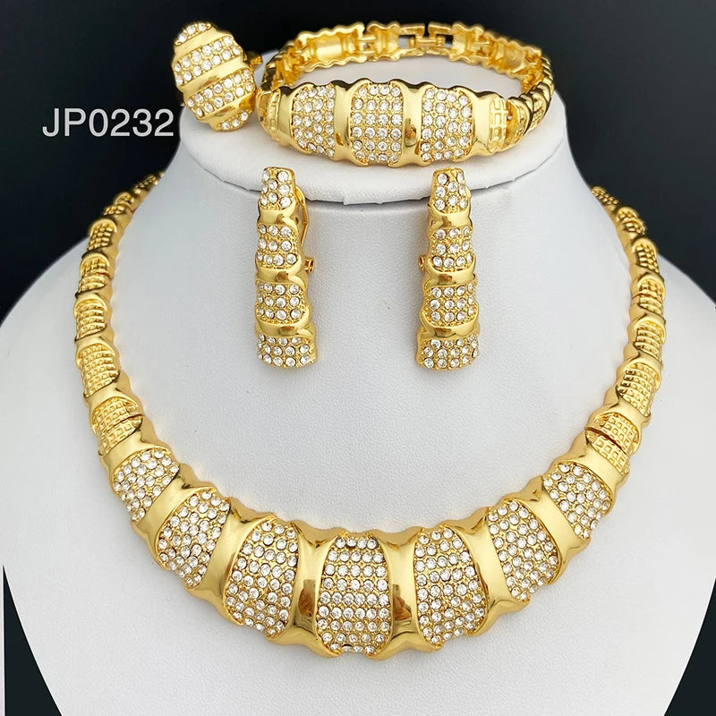 18K Gold Plated Dubai Jewelry Set