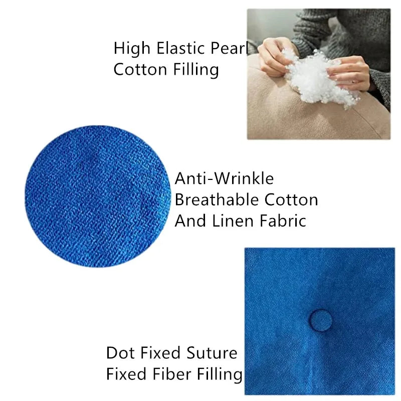 Solid Color Round Floor Seat Pillow