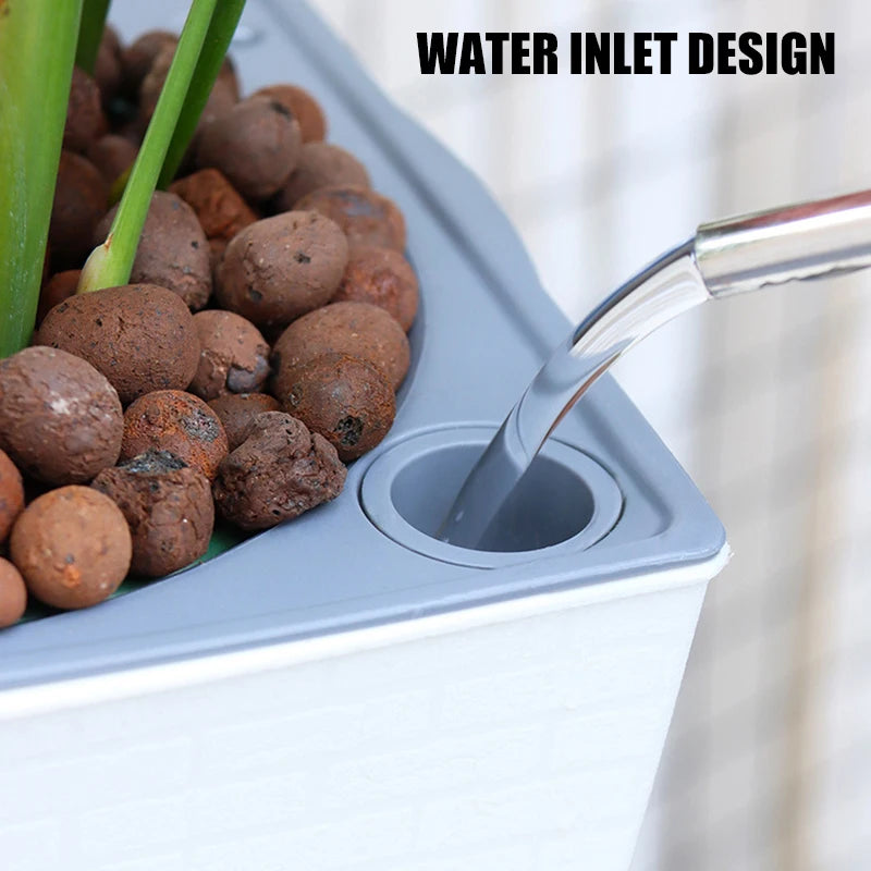 Imitation Metal Plastic Tall Planter