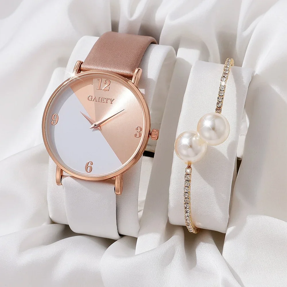 Luxury Numberless Round Dial Quartz Watch