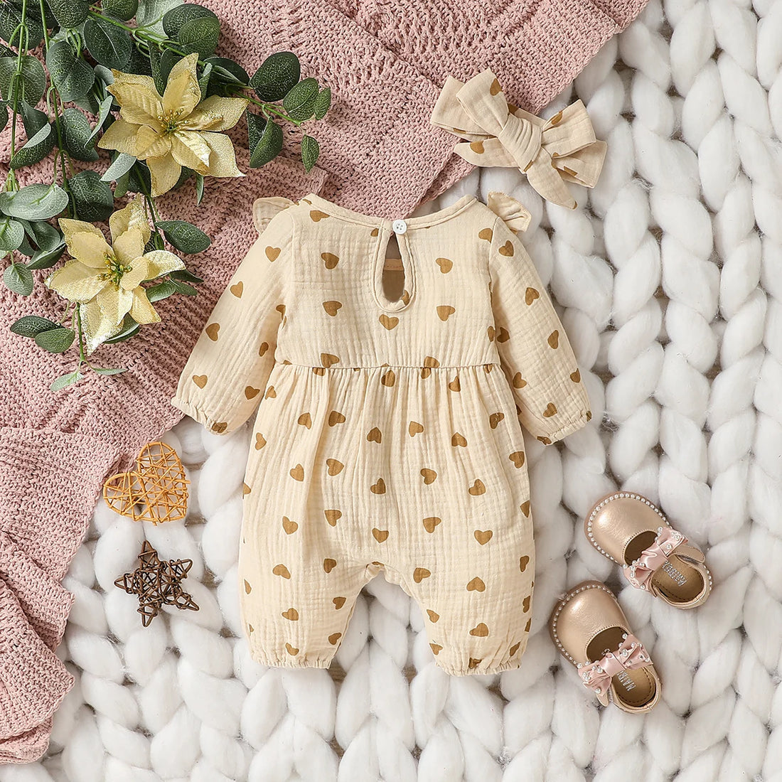 Long Sleeve Cotton Jumpsuit