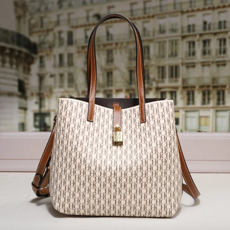 CH Premium Leather Crossbody Tote