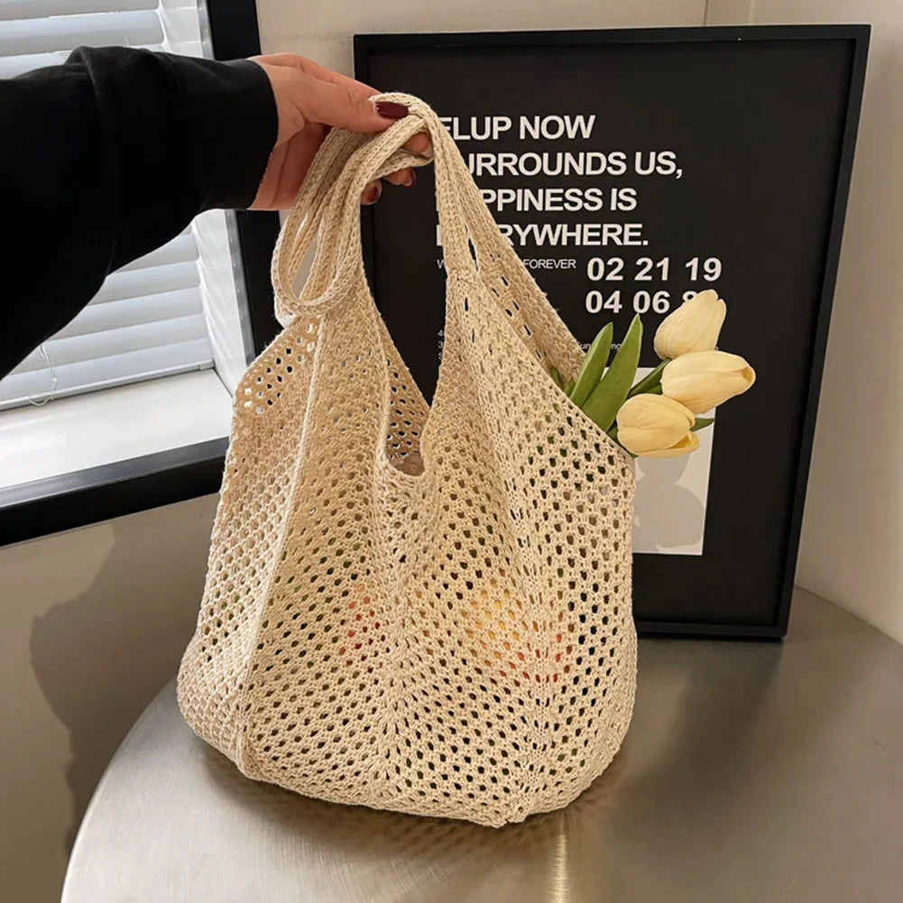 Hollow Woven Summer Tote