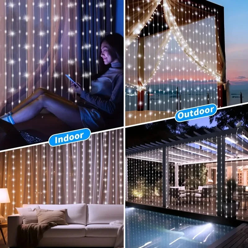 6M USB Curtain String Lights