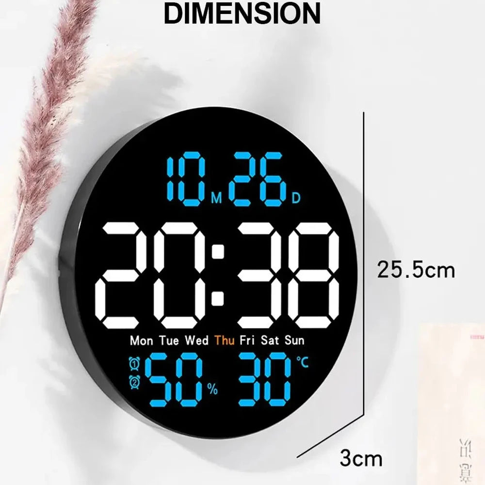 Remote Control LED Wall Clock
