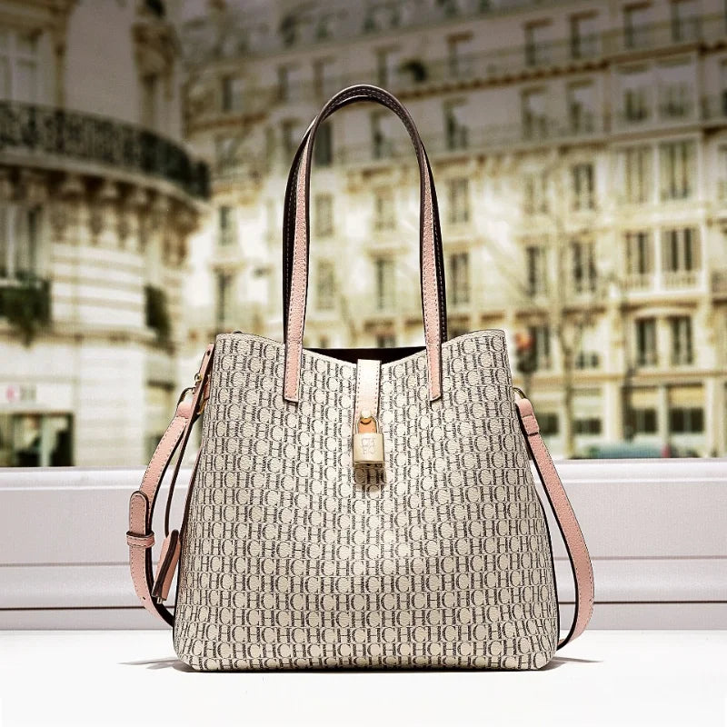 CH Premium Leather Crossbody Tote