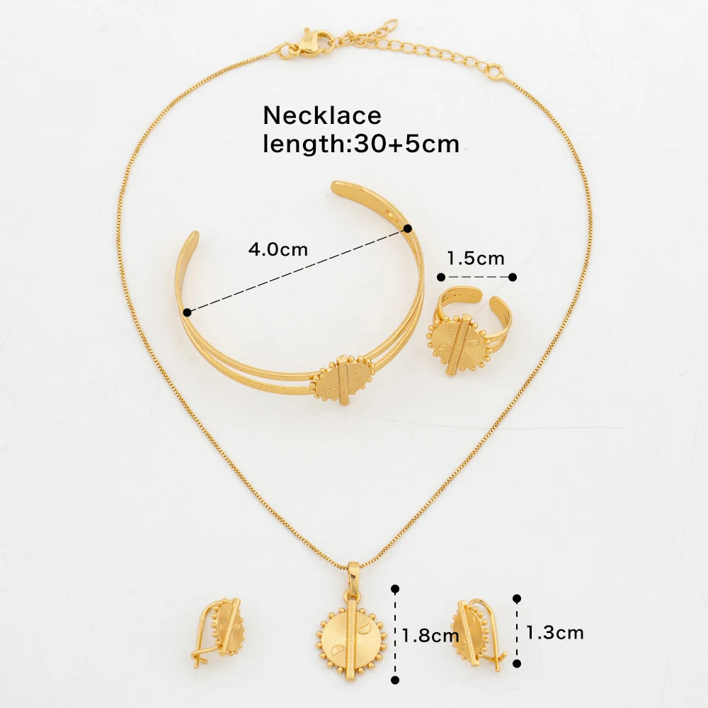 Dubai 18k Gold Plated Jewelry Set