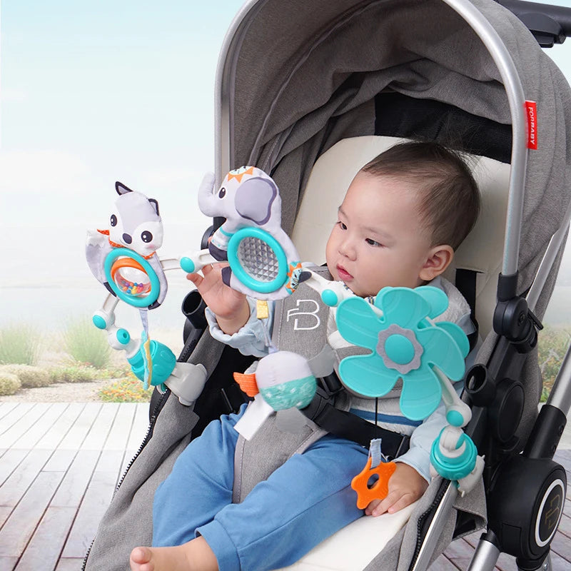 Elephant Baby Stroller Arch Sensory Toy