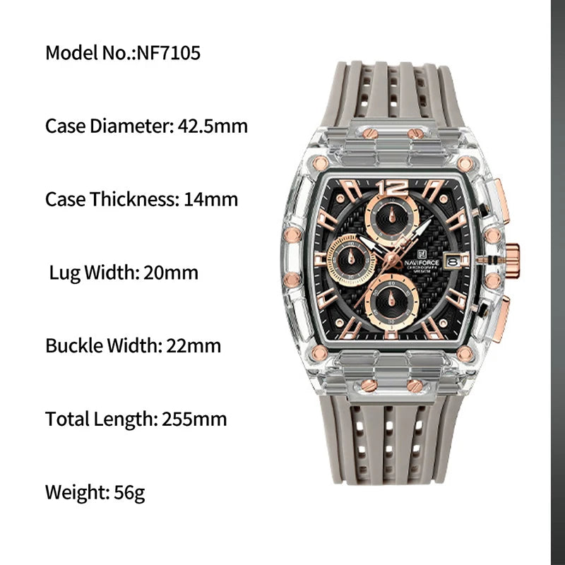 NAVIFORCE NF7105 Men's Quartz Chronograph Watch