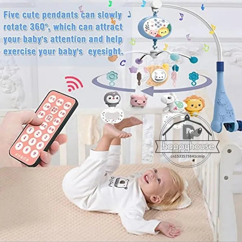 Remote Control Musical Crib Mobile with Lights