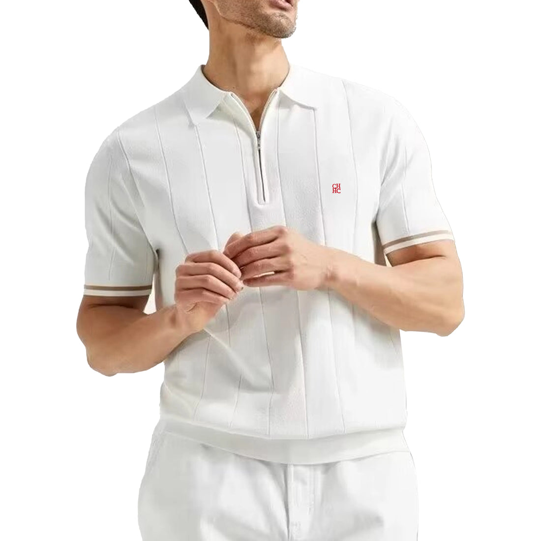 Men’s Smart Casual Contrast Color Polo Shirt