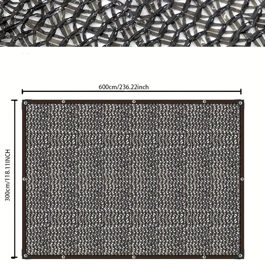 Black Shade Cloth Sunblock Mesh Grommets