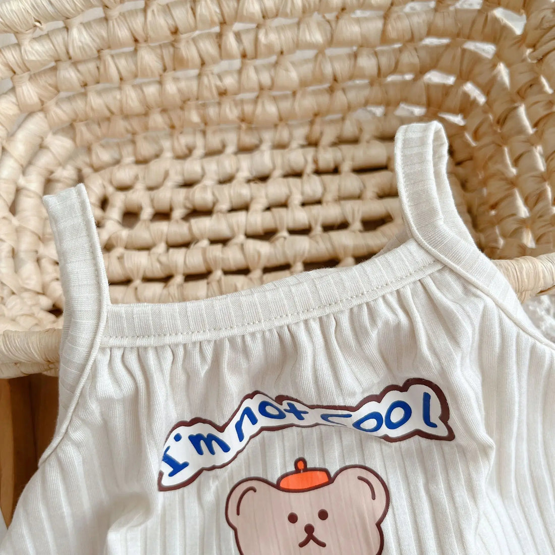Cute Cartoon Bear Sling Jumpsuit