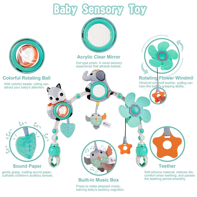 Foldable Musical Stroller Arch Toy for Babies