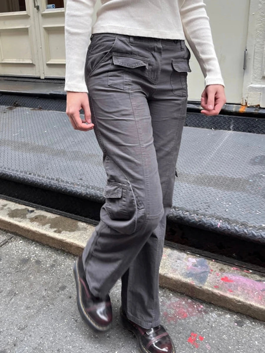 Y2K Women’s Lace-Up Straight Jeans