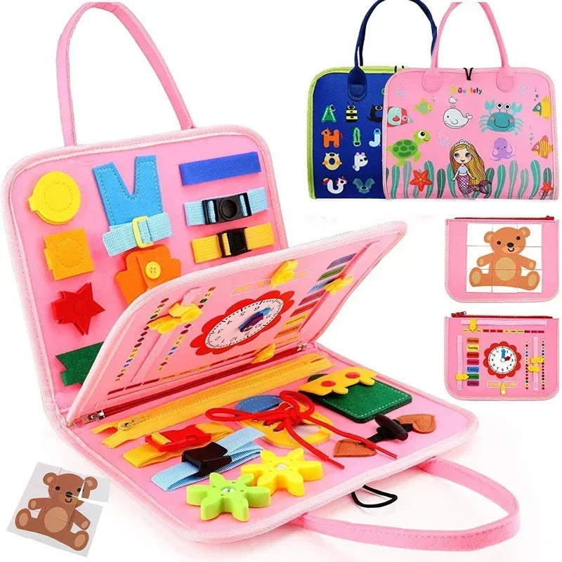 Montessori Quiet Book for Travel Learning