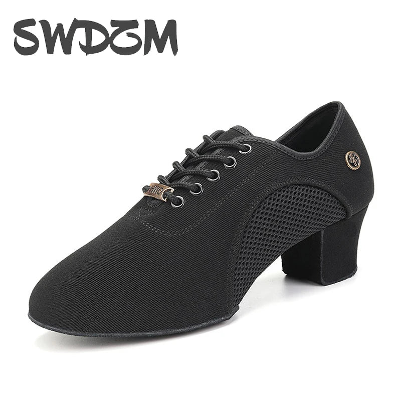 Black Modern Ballroom Dance Shoes