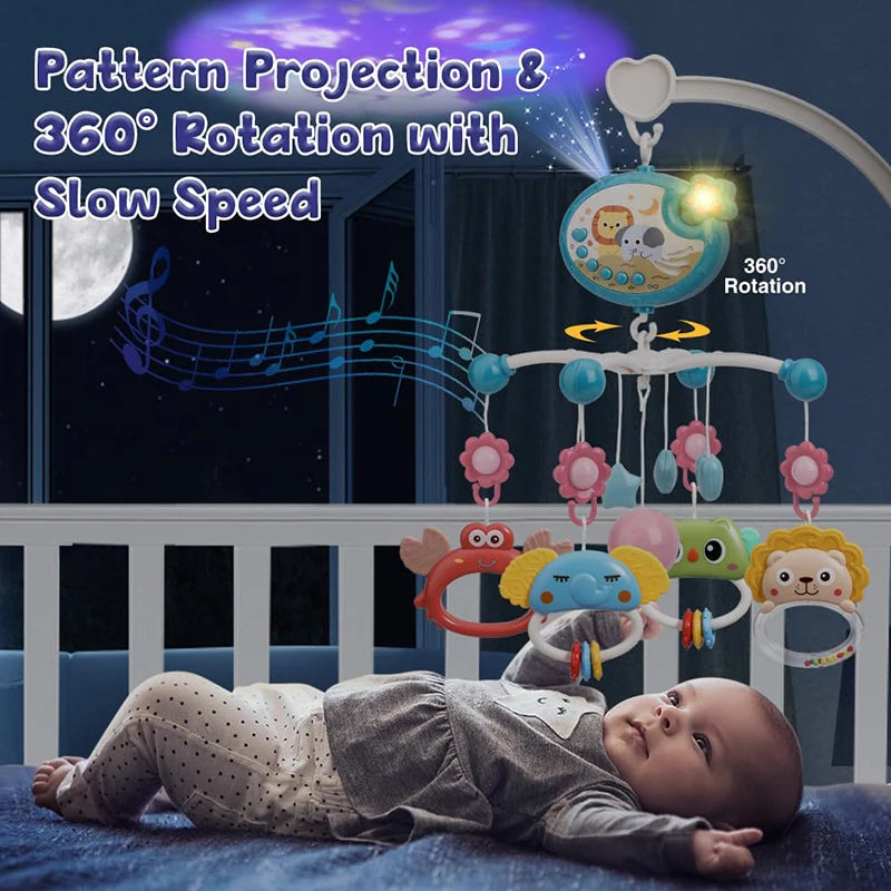 Baby Crib Mobile with Lights, Music & Remote