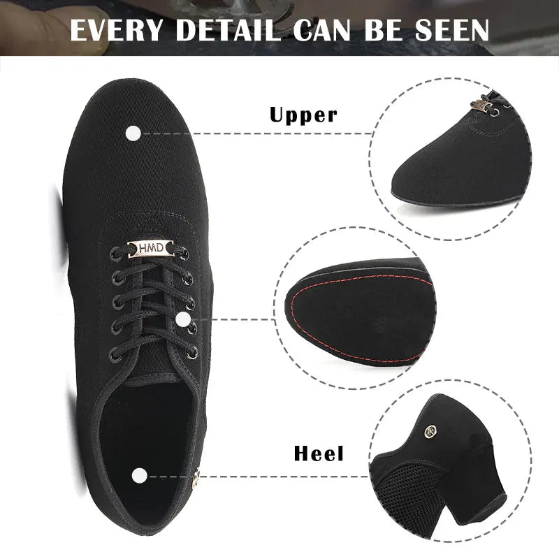 Black Modern Ballroom Dance Shoes